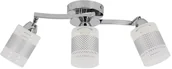 Lampy sufitowe - Chromowana listwa sufitowa z 3 spotami 9137/3 8C z serii PINTO - miniaturka - grafika 1