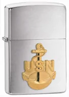 Trafika - Zippo, Zapalniczka, Navy Anchor Emblem, Brushed Chrome - miniaturka - grafika 1