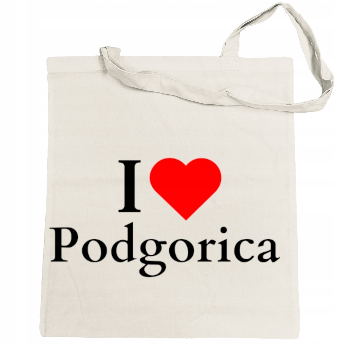 Torba na zakupy nadruk I Love Podgorica Kocham Czarnogóra