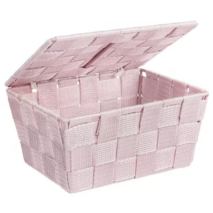 Wenko Organizer z pokrywką ADRIA PINK pojemnik łazienkowy B06XSJZXGZ - Pojemniki łazienkowe - miniaturka - grafika 1