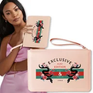 Torebki damskie - Torebka Kopertówka RÓŻOWA Telefon EXCLUSIVE Wzory - miniaturka - grafika 1