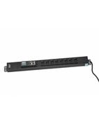 Listwy zasilające - Digitus Listwa monitorująca RACK PDU pionowa wtyk DIN49440 16A/250V 8xC13 10A/250V 16A - miniaturka - grafika 1