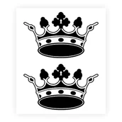 Akcesoria motocyklowe - Quattroerre 15870 naklejka wstępnie wytłoczona do samochodu Corona DX+SX, czarna, 10 x 12 cm - miniaturka - grafika 1