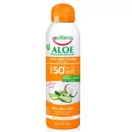 Balsamy i kremy do opalania - EQUILIBRA ALOE MLECZKO DO OPALANIA W SPRAYU SPF50 150ML - miniaturka - grafika 1