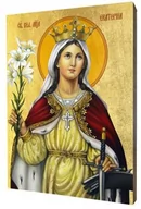 Ikony i obrazy sakralne - Ikona święta Katarzyna Aleksandryjska - miniaturka - grafika 1