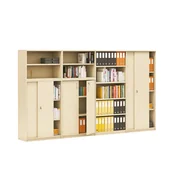 Zestawy mebli biurowych - Zestaw szaf MIRELLI A+, typ D, brzoza - miniaturka - grafika 1