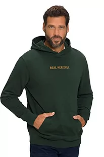 JP 1880 Męska bluza z kapturem z haftem, ciemnozielona, 4XL, zielony nocny - Bluzy męskie - miniaturka - grafika 1