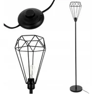 Lampy stojące - Lampa Stojąca Podłogowa Reno Loft Czarna Diament - miniaturka - grafika 1