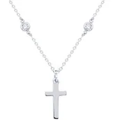 Biżuteria religijna - Naszyjnik CHOKER SREBRO 925 Krzyżyk - miniaturka - grafika 1