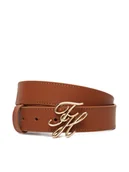 Paski - Tommy Hilfiger Pasek Th Script 3.0 AW0AW18568 Brązowy - miniaturka - grafika 1