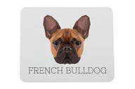 Podkładki pod mysz - Buldog francuski podkładka geometryczny Art-Dog - miniaturka - grafika 1
