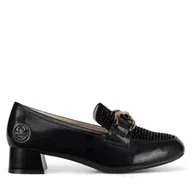 Półbuty damskie - Półbuty Rieker 45055-00 Czarny - miniaturka - grafika 1