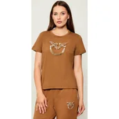 Koszulki i topy damskie - Pinko T-shirt QUENTIN | Regular Fit - miniaturka - grafika 1