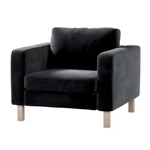 Dekoria pl pl Pokrowiec na fotel Karlstad krótki głęboka czerń 89 x 89 x 64 cm Velvet 619-704-17 - Pokrowce na meble - miniaturka - grafika 1