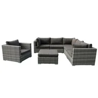 Meble ogrodowe - Zestaw mebli ogrodowych z technorattanu Claudine popiel PATIO - miniaturka - grafika 1