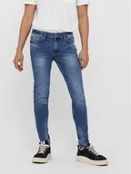 Spodnie męskie - Only & Sons Jeansy Warp 22018256 Granatowy Skinny Fit - miniaturka - grafika 1