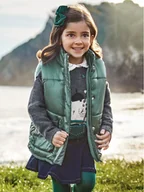 Kurtki i płaszcze dla chłopców - Mayoral Kamizelka 4311 Zielony Regular Fit - miniaturka - grafika 1