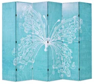 Parawany - Niebieski parawan wewnętrzny z motylem W3-M12 - miniaturka - grafika 1