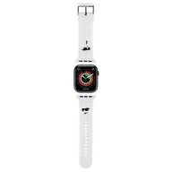 Akcesoria do smartwatchy - Pasek wymienny Karl Lagerfeld Karl and Choupette na Apple Watch 38/40/41mm (KLAWMSLKCNH) Biały - miniaturka - grafika 1