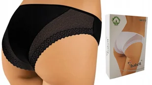 BABELL Figi Damskie bbl 012 , CZARNE , L - Bielizna nocna - miniaturka - grafika 1
