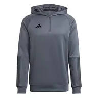 Bluzy męskie - adidas Męska bluza z kapturem Track Top Tiro 23 konkurencja, Team Onix, HU1347, XS - miniaturka - grafika 1