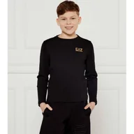 Koszulki dla chłopców - EA7 Longsleeve Regular Fit - miniaturka - grafika 1