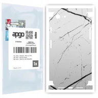 Szkła hartowane na telefon - Folia naklejka skórka strukturalna na TYŁ+BOKI do Apple iPhone 7 -  Marmur Biały - apgo SKINS - miniaturka - grafika 1
