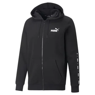 Bluza z kapturem męska Puma ESS+ TAPE FZ czarna 67027001-L - Bluzy męskie - miniaturka - grafika 1