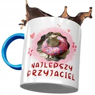 Kubki - Kubek Błękitny Kapibara na Urodziny Prezent z Nadrukiem ze Zdjęciem + Opakowanie na prezent (wzór 03) - miniaturka - grafika 1