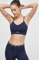 Bielizna sportowa damska - Reebok biustonosz sportowy Identity Training kolor granatowy gładki - miniaturka - grafika 1