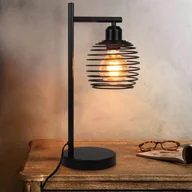 Lampy stojące - NETTLIFE Vintage Lampa Stołowa Lampka Nocna E27 - Czarna Sypialnia Industrialna Metalowa Lampa Stołowa Max. Retro lampa biurkowa o mocy 40 W - miniaturka - grafika 1