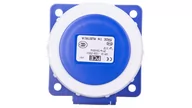 Gniazdka elektryczne - PCE Polska sp. z o.o. Gniazdo tablicowe 16A 3P 230V /75x75/ niebieskie IP67 POWER TWIST 3132-6 - miniaturka - grafika 1