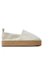 Espadryle damskie - Calvin Klein Jeans Espadryle Platform Espadrille Uc YW0YW01377 Écru - miniaturka - grafika 1