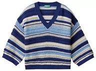 Swetry damskie - United Colors of Benetton Sweter damski, Wielobarwny W Paski Niebieski I Niebieski 902, S - miniaturka - grafika 1