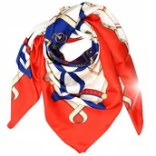 Apaszki i szaliki damskie - Chusta damska apaszka pod szyję lekka elegancka - miniaturka - grafika 1