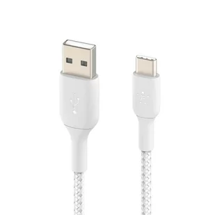 Belkin Kabel Boost Charge Braided USB-C do USB-A 2m, biały 745883788590 - Kable USB - miniaturka - grafika 3