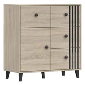 Komody - Komoda FOX 4S1D - 03 Dąb sonoma - miniaturka - grafika 1