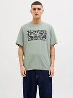 Koszulki męskie - Jack & Jones Koszulka "Jeff" w kolorze zielonym - miniaturka - grafika 1