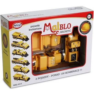 MALIK Magnetic Pojazdy budowlane 3+ Malblo - Samochody i pojazdy dla dzieci - miniaturka - grafika 1