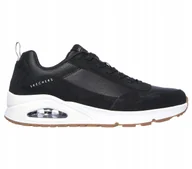 Sneakersy męskie - Buty skórzane Skechers Uno Stand on Skech Air Sneakersy 52468-BKW - miniaturka - grafika 1