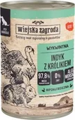 Mokra karma dla psów - Wiejska Zagroda Indyk z królikiem puszka 400g - miniaturka - grafika 1