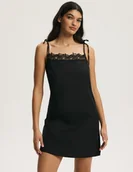 Bielizna nocna - Koszula nocna AMETHYST Esotiq czarny M - miniaturka - grafika 1