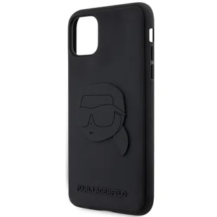 Karl Lagerfeld KLHCN613DRKNK iPhone 11 / Xr 6.1" czarny/black hardcase Rubber Karl Head 3D - Etui i futerały do telefonów - miniaturka - grafika 5
