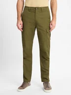 Spodnie męskie - Dickies Męskie spodnie cargo Mężczyźni Bawełna zielony jednolity, 28 - miniaturka - grafika 1