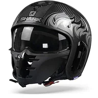 Kaski motocyklowe - Kask motocyklowy Shark S-DRAK 2 Carbon DAGON DAA, czarny/antracyt, XS - miniaturka - grafika 1
