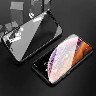 Wozinsky Full Magnetic Case magnetyczne etui 360 pokrowiec na przód i tył z wbudowanym szkłem Samsung Galaxy A72 4G czarno-przezroczysty - Etui i futerały do telefonów - miniaturka - grafika 14
