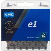 Łańcuchy rowerowe - KMC Łańcuch KMC E1 e-bike silver NEXUS 1 rzędowy L0707 - miniaturka - grafika 1
