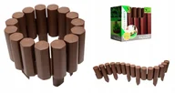 Ogrodzenia - PALISADA OGRODOWA BRĄZOWA OBRZEŻE OGRODOWE 2,2m PŁOTEK TRAWNIKOWY 15cm - miniaturka - grafika 1