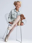 Rajstopy - Dziewczęce rajstopy 20 den białe Yoclub r.140/146 - miniaturka - grafika 1