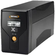 Zasilacze awaryjne UPS - Infosec X3 EX LCD USB 1000 zasilacz UPS Technologia line-interactive 1 kVA 2 x gniazdo sieciowe 65968 65968 - miniaturka - grafika 1